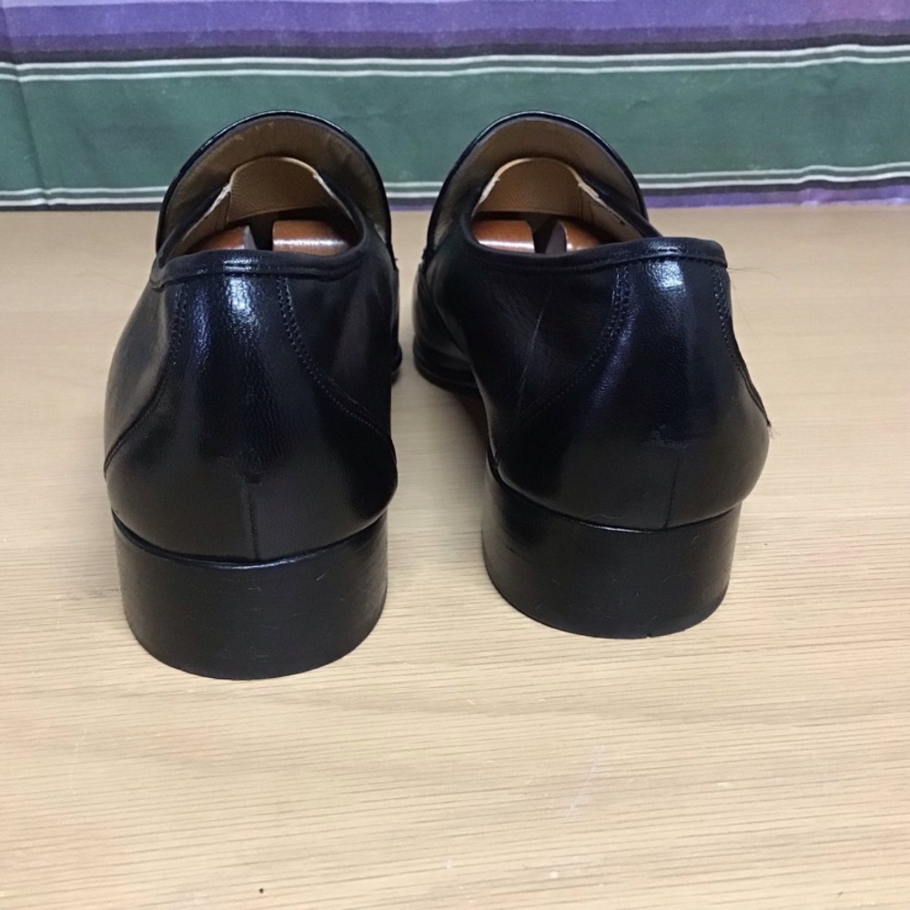 EUC Bally Black Leather Loafers Size 11.5 Made In Switzerland - Picture 7 of 12